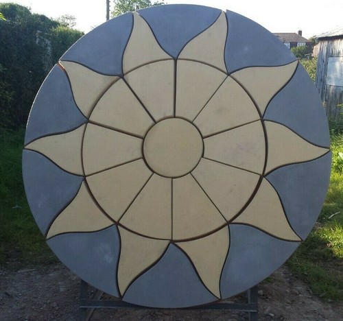 Concrete aztec patio - concrete, paving