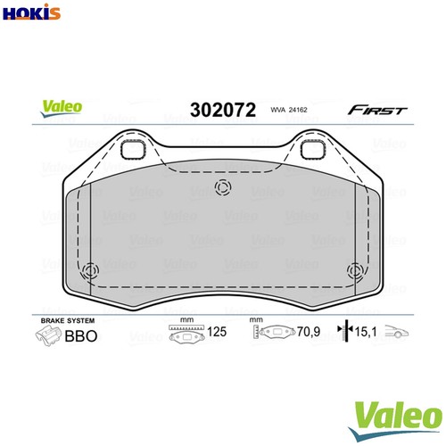 Brake pad set - pad,