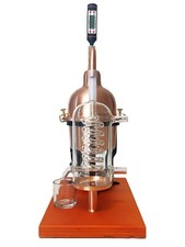 alembic distiller still in copper  with glass condensation coil capacity 0,6 L