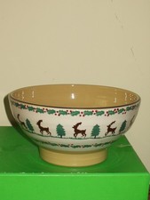 Nicholas Mosse Pottery - Large Footed Reindeer Bowl 9"