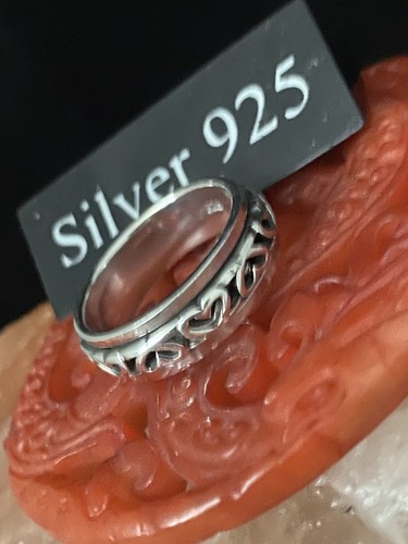 Silver love heart spinning - silver,