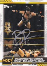 Bronson Reed Signed 2021 Topps WWE NXT Card #49 New Japan Pro Wrestling Jonah