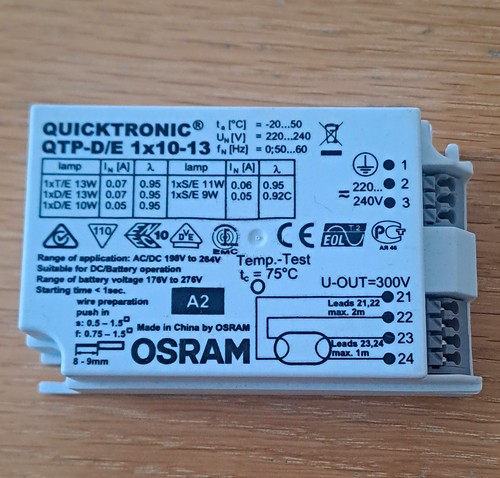 Osram quicktronic qtp e - quicktronic, qtp-d/e