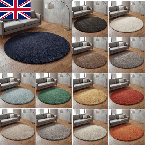 Round shaggy area rug thick - round,