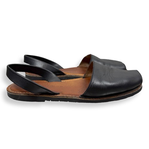 Pons avarcas black leather - avarcas,