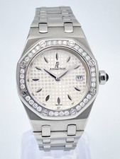 Audemars Piguet Lady Royal Oak 33mm 67601ST Diamond Bezel Steel Box Papers