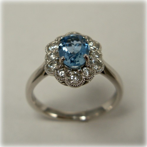 Natural aquamarine - natural, &