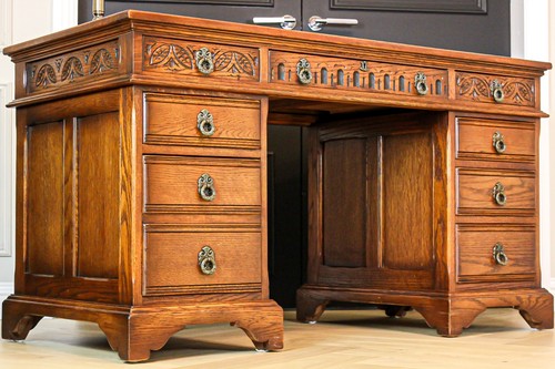 Large antique oak old - antique,