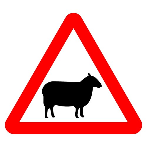 Sheep sign sticker - sign, or