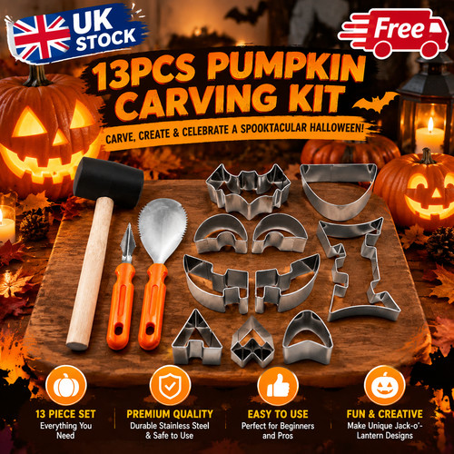 Halloween pumpkin carving - pumpkin, kit