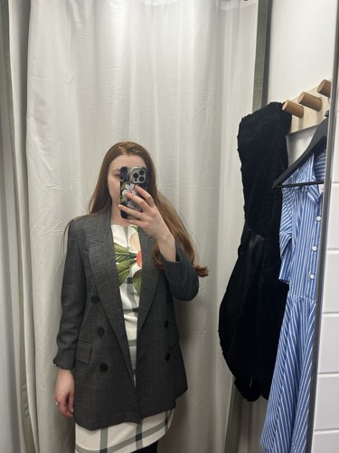 Zara woman grey - woman, checked