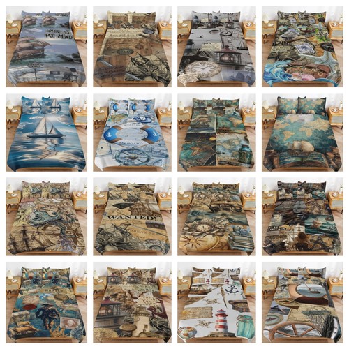 Vintage nautical pirate quilt - vintage,