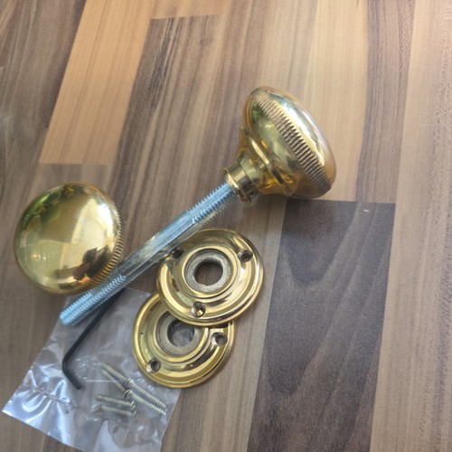Set solid natural brass door - natural,