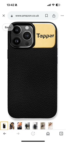 Tapper black leather 18k - leather, /