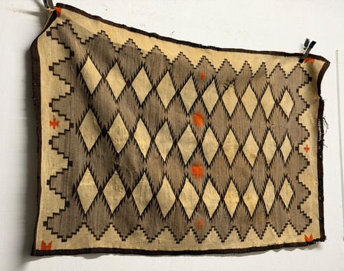 Antique large navajo rug - large,