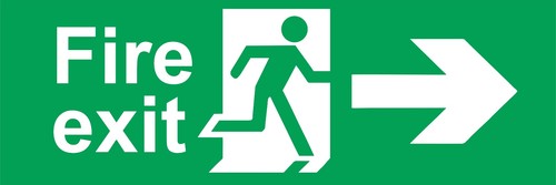 Fire exit sign sticker - sticker, —