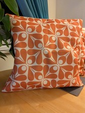 Orla Kiely Acorn Cup Burnt Orange super rare design cushion cover 16" Handmade