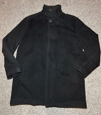 STONES Men's Black Wool & Cashmere Thick Heavy Coat Size UK40/EU52