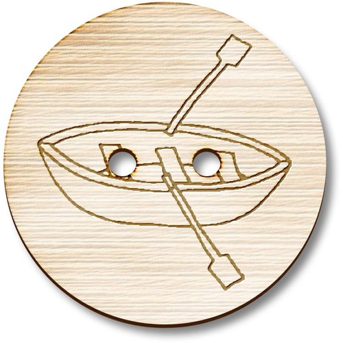 Rowing boat wooden buttons - boat',