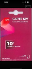 SFR SIM card without commitment - €10 credit included - new sealed