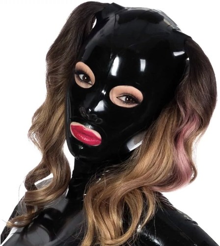 Women latex hood with - latex,