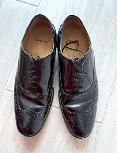 Clarks men black leather - black,