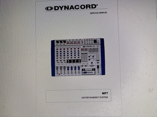 Dynacord mp7 service manual - dynacord,