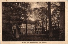 Postcard Lintel Rheda Wiedenbrück, house H. Schalück in the forest - 4066352