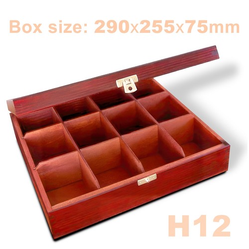 H12 wooden tea box - tea, pine