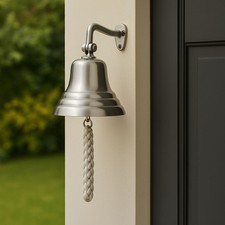 Wall Mounted Bell Chrome Last Order Ship's Dinner School Bell Bar Reception 6"