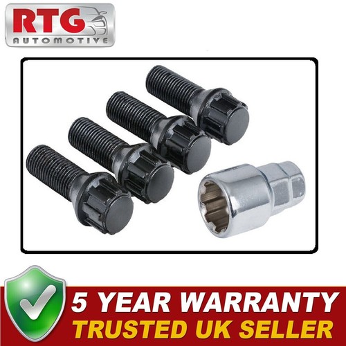 Locking wheel bolts black - locking,