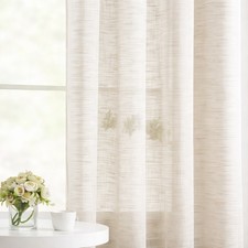 Beige Linen Semi Sheer
