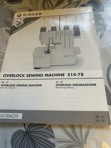 User manual for singer - manual, s14-78