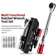 Bike Repair Tool Kit Set Ratchet Wrench Quick Release Socket Bicycle Tire Levers