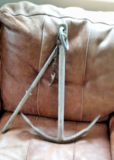 Old vintage galvanized iron boat fisherman anchor 60 cm / 4.5 kg .