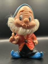 1960 RARE SNOW WHITE & THE SEVEN DWARFS 8" RUBBER VINTAGE DOC FIGURE BY FAMOSA