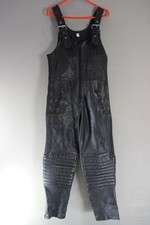 BLACK LEATHER BIKER BIB &