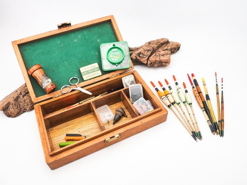 Wooden tackle box collection - tackle,