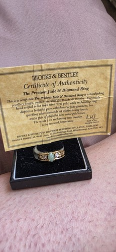 Jade diamond ring size j - jade, &