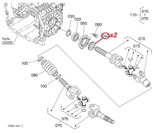3741016550 rear driveshaft oil - rear,