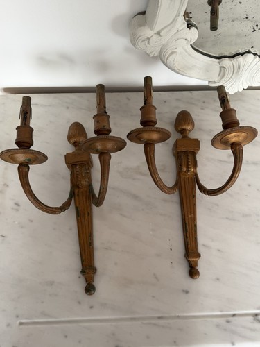 Pair antique french bronze - antique,