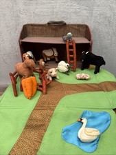 Vintage IKEA folding Fabric Farm playset Landet Farm toy Rare with soft toys