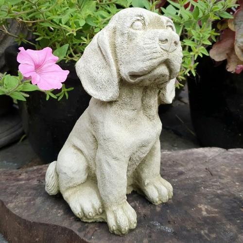 Dog statue spaniel puppy - dog, stone