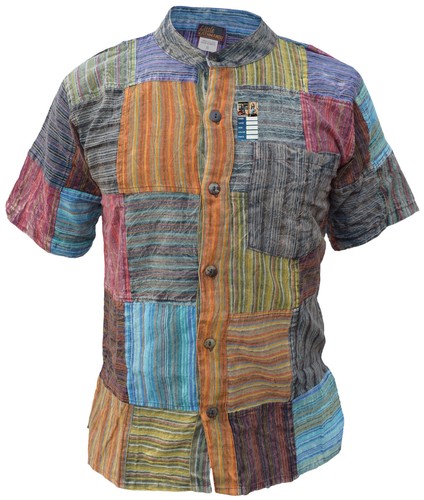 Striped patch short - striped,