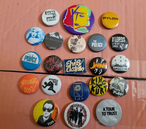 Mixed punk vintage pin badges - mixed,