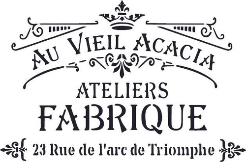 Stencil shabby chic french - chic,