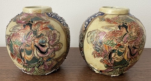 Pair royal hand painted - royal,