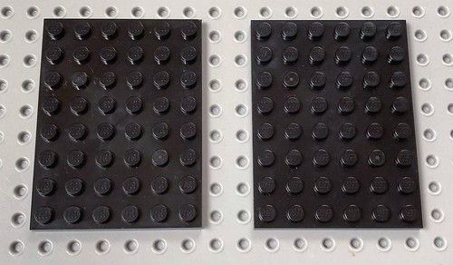 Lego black 6x8 base plate - lego,