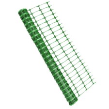 Green Barrier Fencing Plastic Mesh Safety Netting Event Fence 80gsm - 1m x 15m