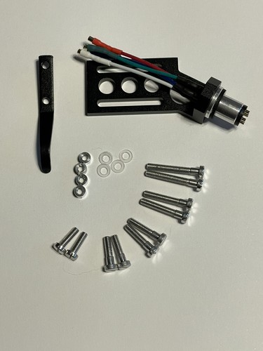 Black angled offset headshell - black,